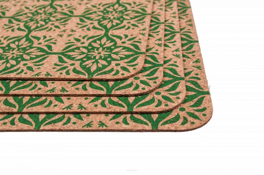 Rectangular cork pad green