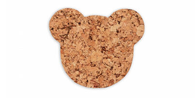 Decorative cork pad bear small- set 4 pcs