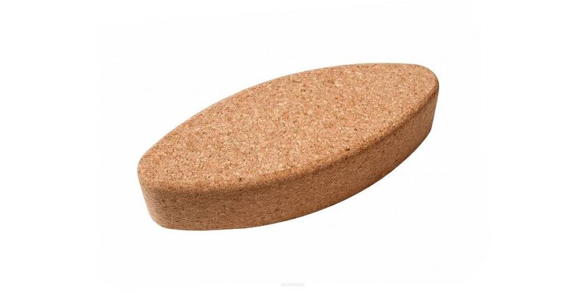 Oval cork cube for yoga practice