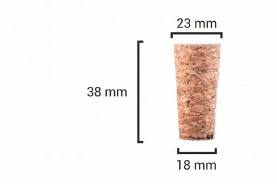 Bottle Cork 38x23/18mm - 50 pcs