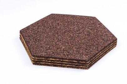 Corkboard Hexagon Negro 7mm