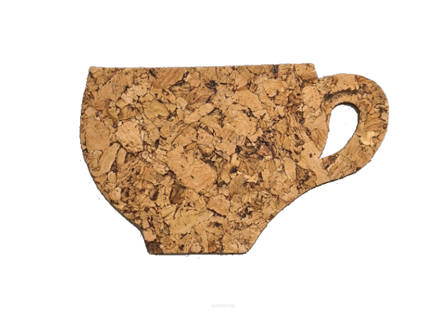 Cork pad decorative cup - set of 4