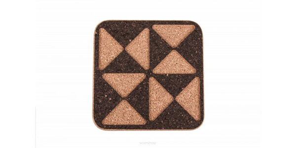 Rectangular cork coaster triangles