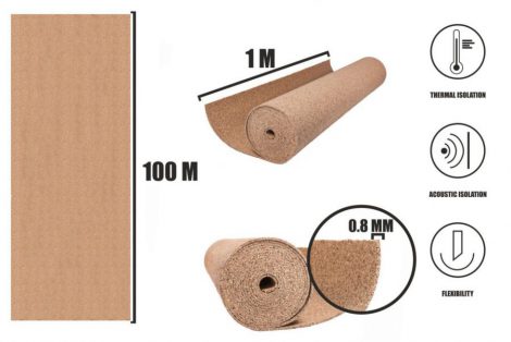 Cork roll 0.8mm (100m)
