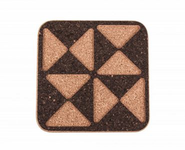 Rectangular cork coaster triangles