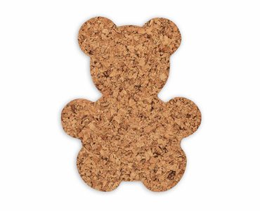 Cork Washer Bear Decorative decor - set 4 pcs.