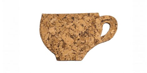 Cork pad decorative cup – set of 6