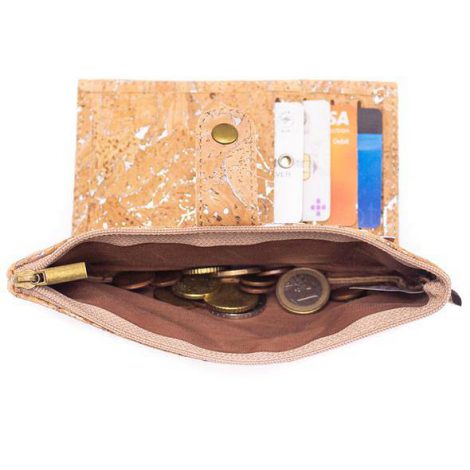 Women's wallet - natural with gold