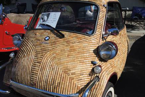 Car covered with corks 2